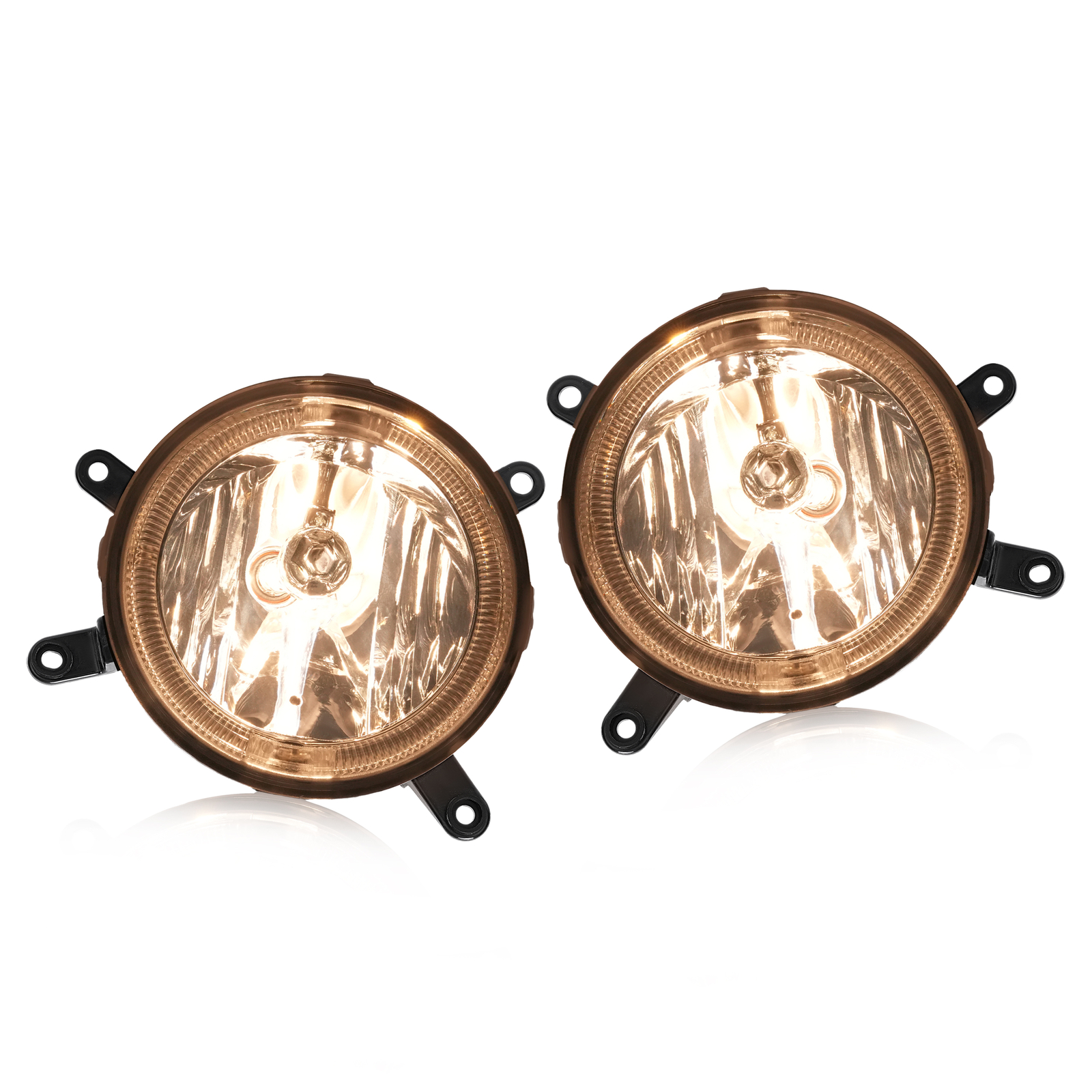 Fog Lights LED Halo Running Light Smoke Lens For Ford Mustang GT 2005-2009 RH&LH