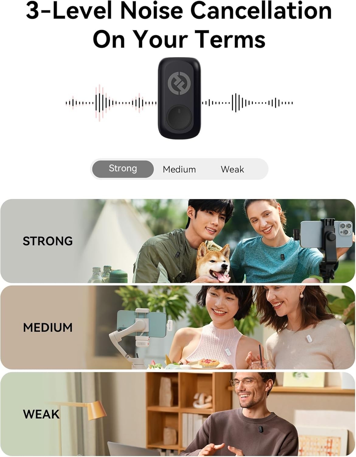 Hollyland Lark A1 Wireless Microphone for iPhone 15/16 & Android, 48kHz/24-bit