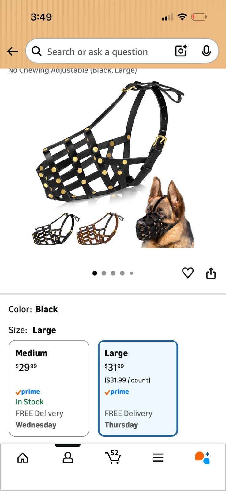 OOPSDOGGY Leather Dog Muzzle for German Shepherd, Leather Breathable New