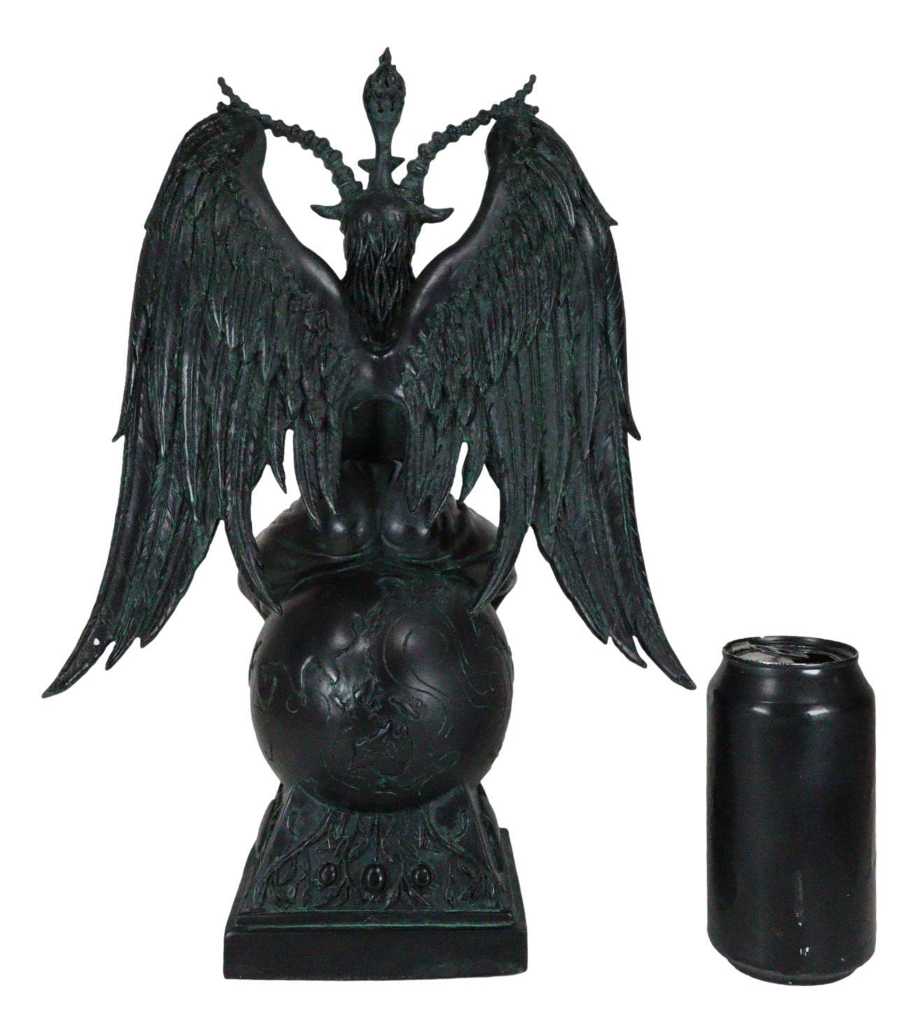 Ebros 15"H Church of Satan Baphomet Sabbatic Goat Idol Satanic Occultic Statue