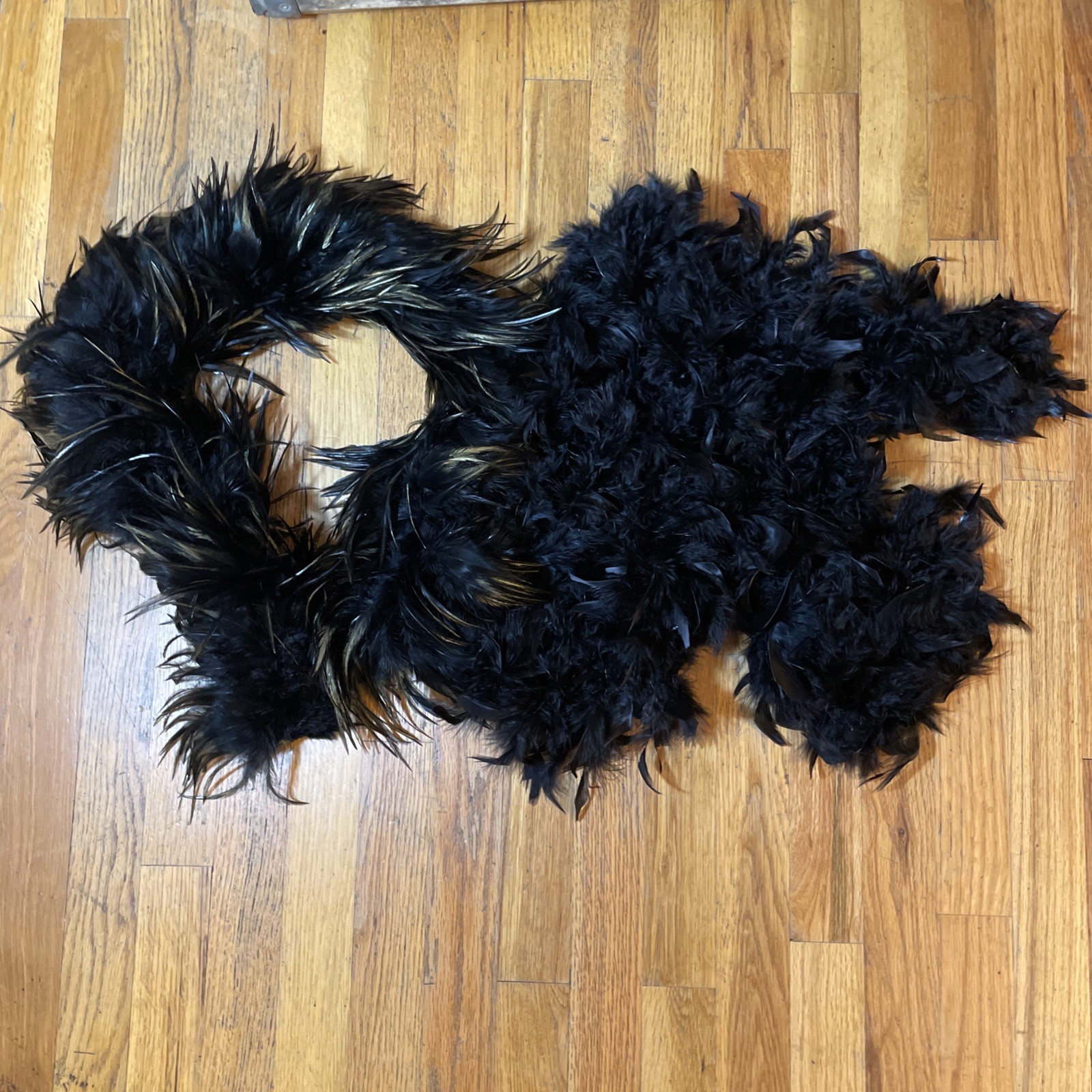 Lot of 2 Authentic Genuine Real Feather Boas Costume Accessory Runway Boa VTG