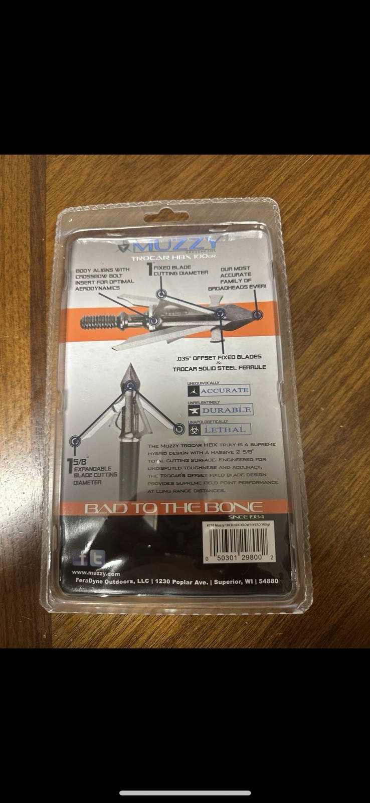 Muzzy Trocar HBX Crossbow Broadheads