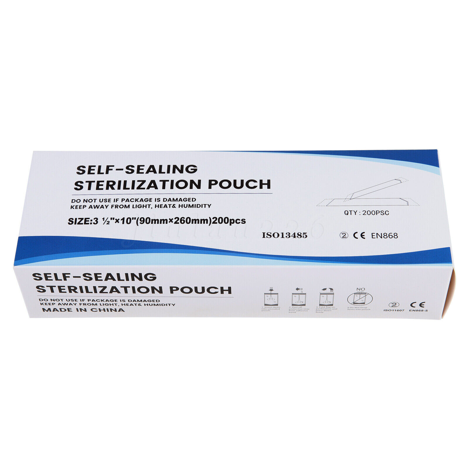 200-2000 3.5" x 10" Self-Sealing Sterilization Pouch Sterilizer Bag Autoclave