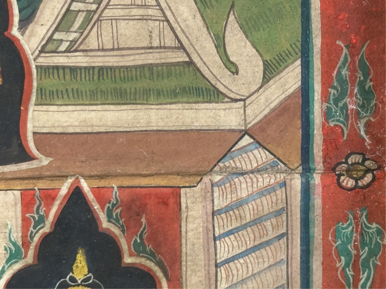 (2) A Pair OF ILLUMINATED THAI BUDDHIST MANUSCRIPT PAGES