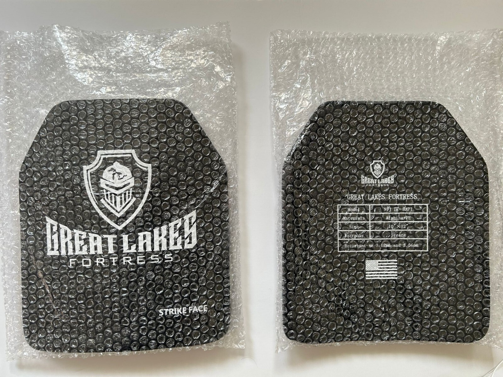 Level 3+ 10x12 Mosaic Ceramic/PE Ballistic Armor plate  Pair for tactical vest