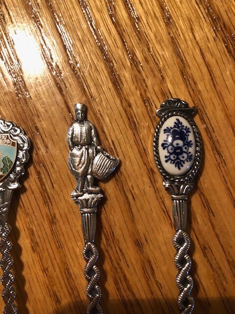 Lot of 5 Vintage Collector Souvenir Spoons San Pedro ketchikan Biloxi