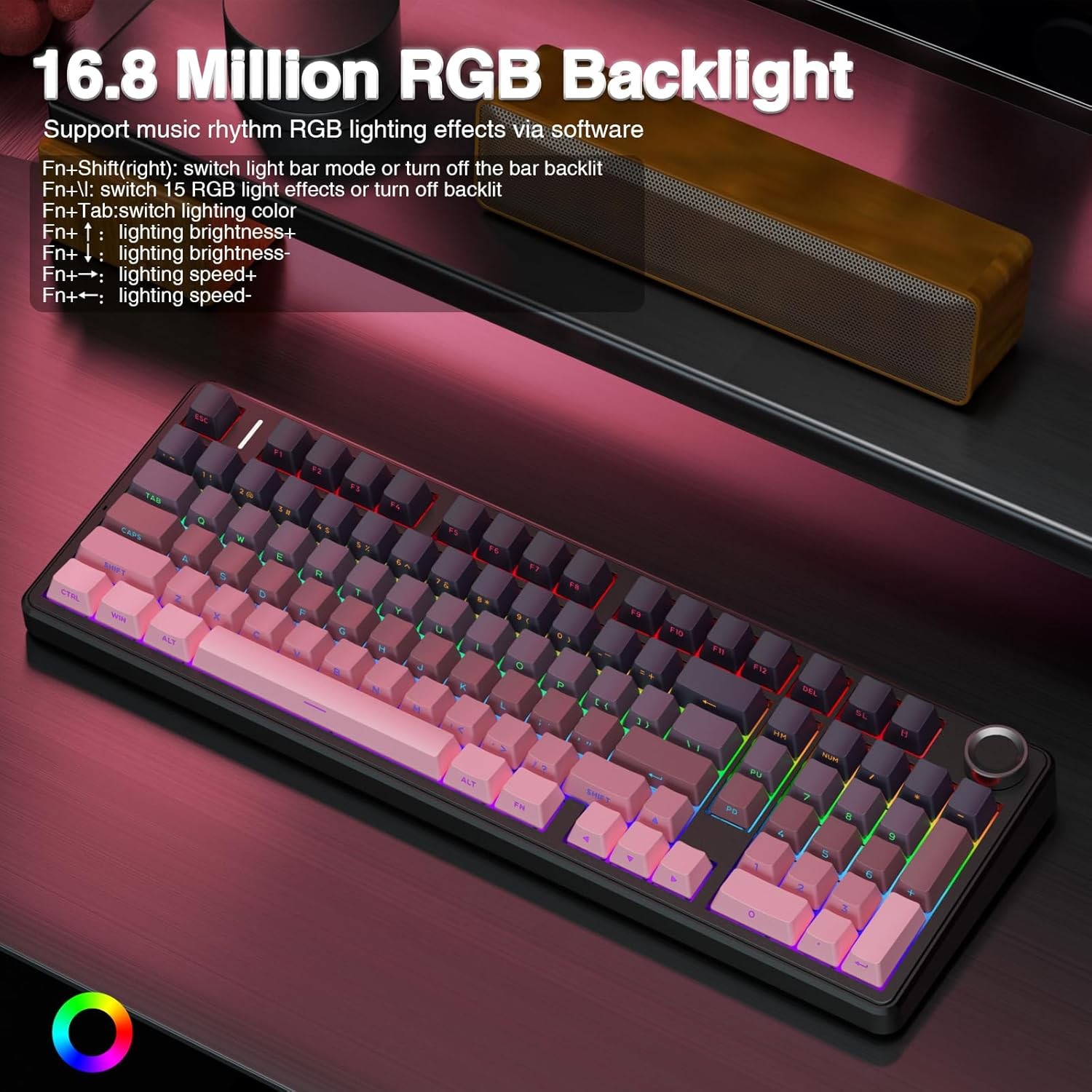 AULA F99/F99 Pro Tri-mode Wireless Mechanical Keyboard RGB Hot Swappable Custom