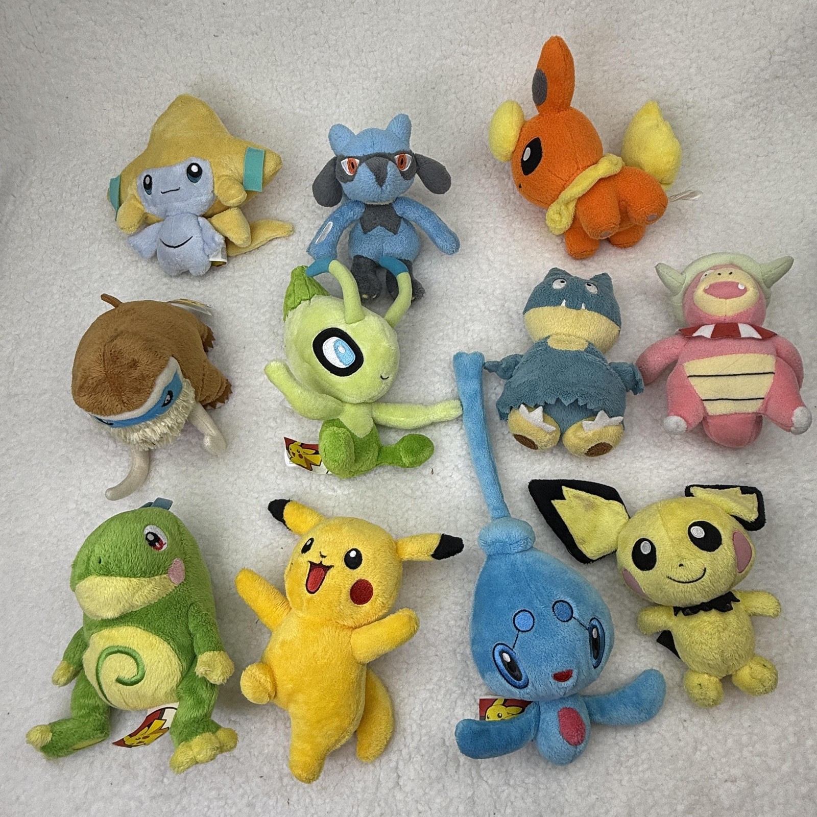 Pokemon JAKKS Pacific Plush Lot 11 Small 2010 Pikachu Pichu Celebi Jirachi