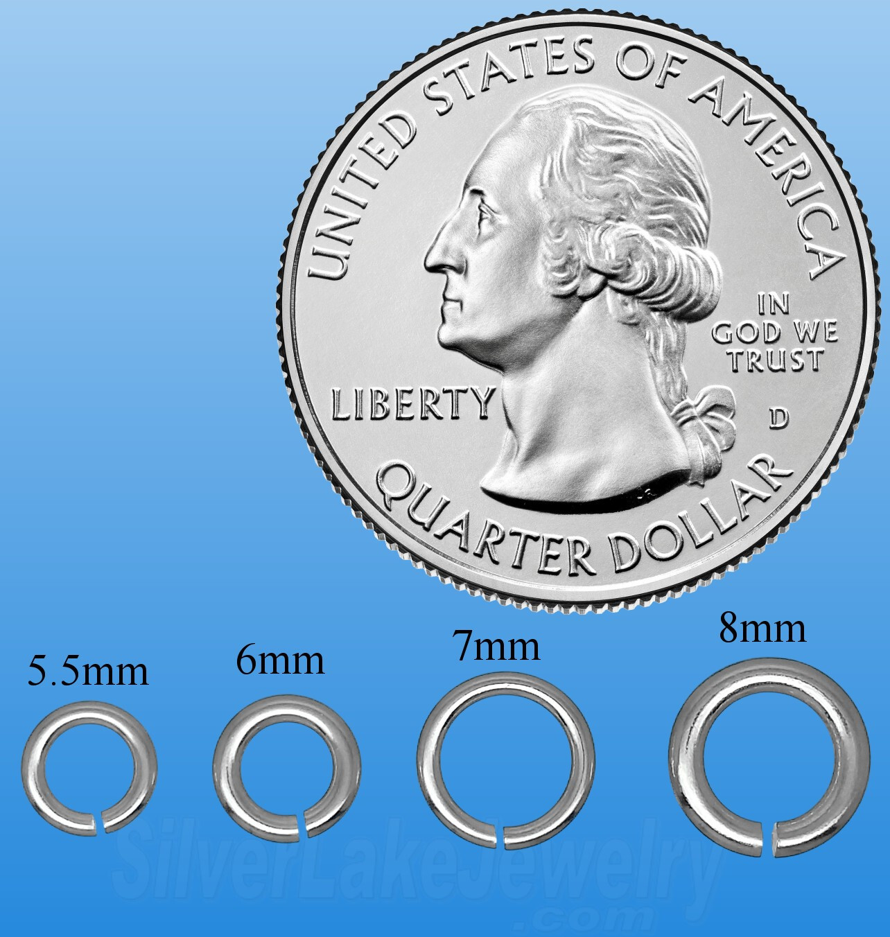 925 Solid Sterling Silver Open Jump Rings Bail Connectors 5/6/7/8mm Attach Charm