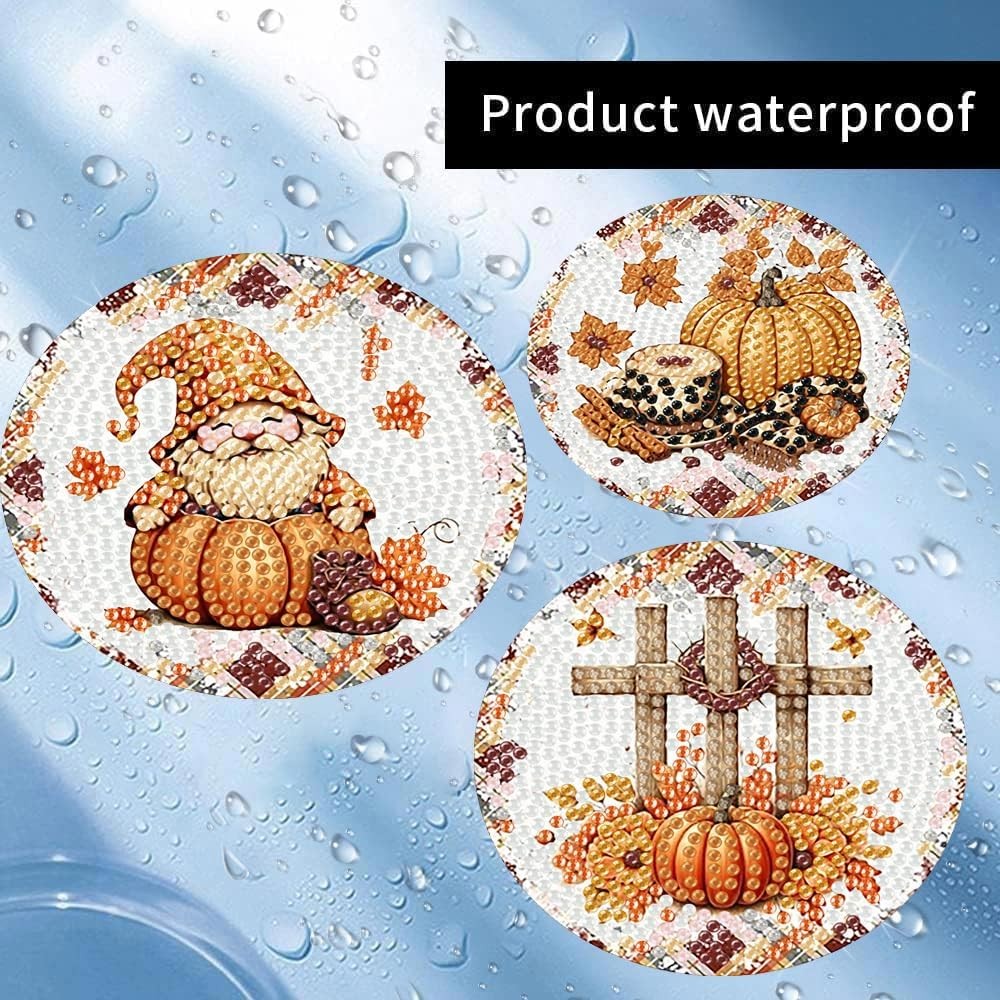 8 Pcs Diamond Art Coasters Kits for 8 4x4in