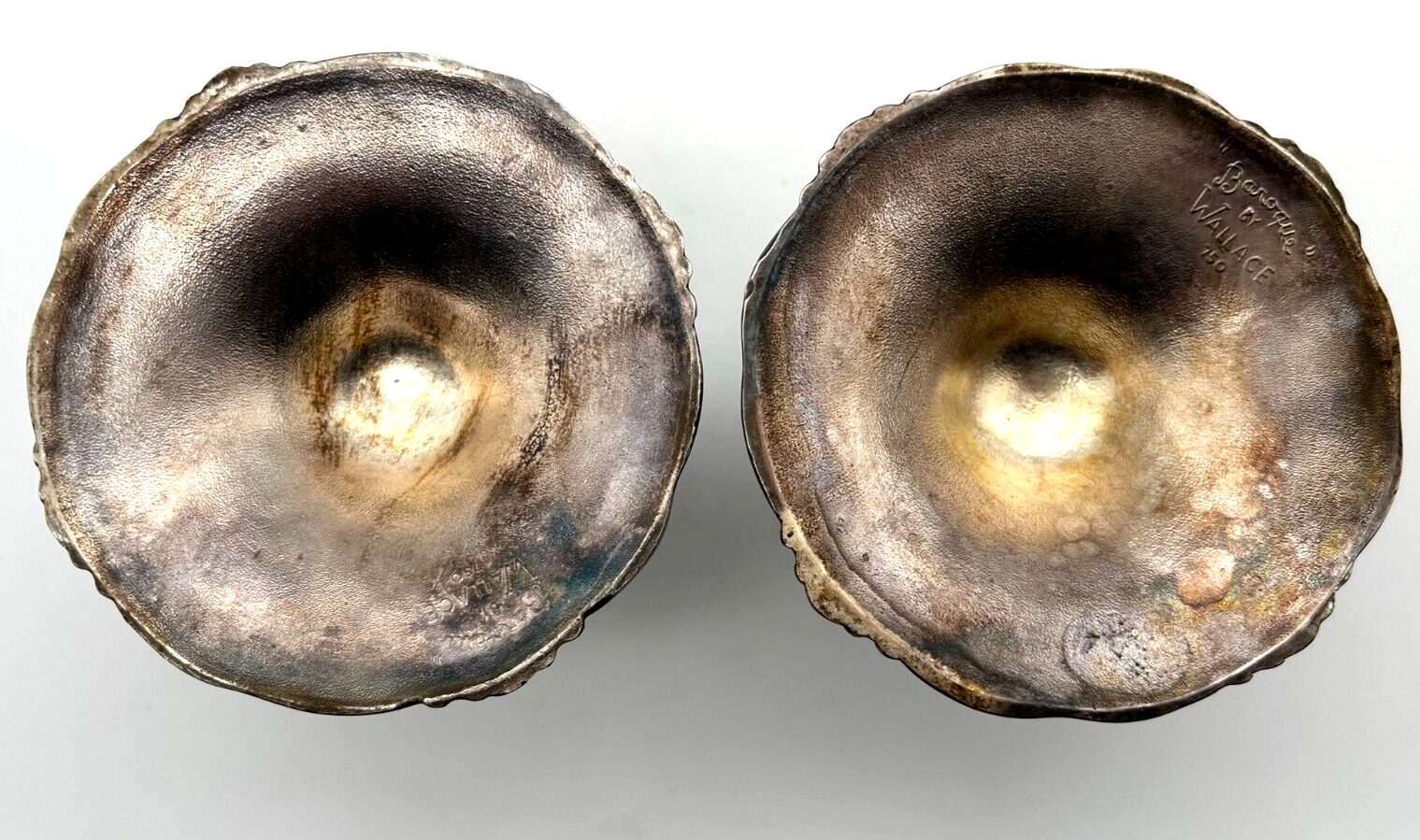 Wallace Baroque Pair of Silver Weighted Candlesticks 750