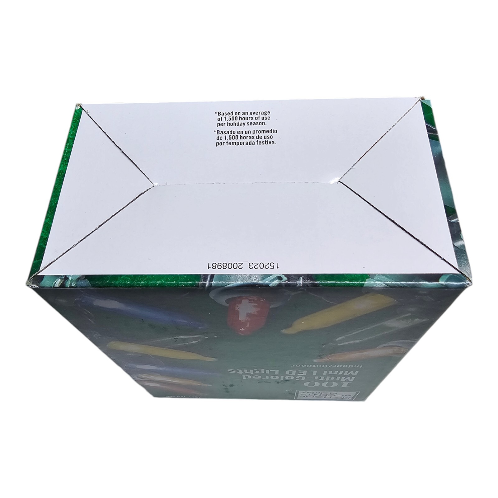 2x Home Accents 100 Multi Colored Mini LED Lights Indoor/Outdoor - Green Wire