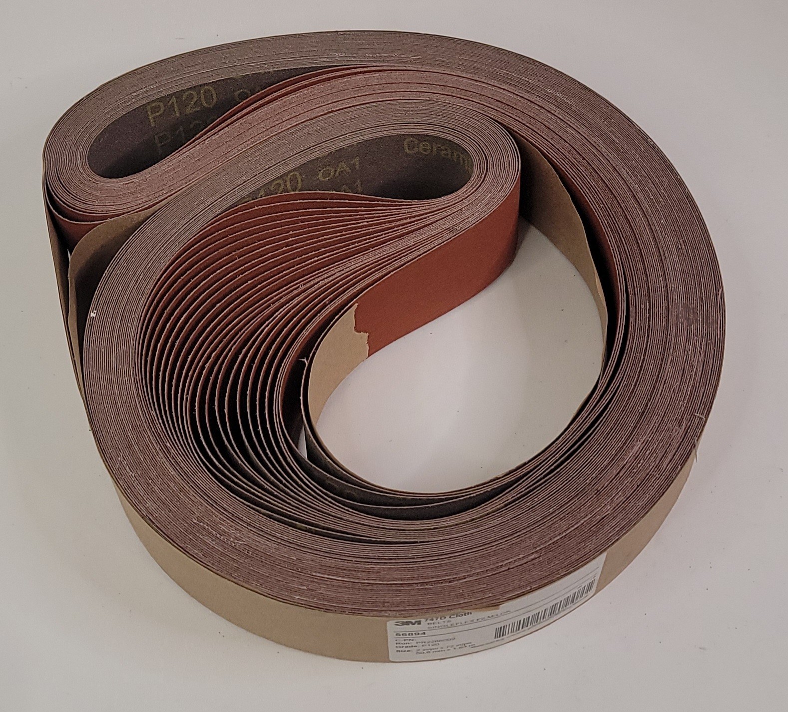 3M Cubitron 747D Sanding Belt, 2x72 Inches Ceramic P120 X-weight 2 72