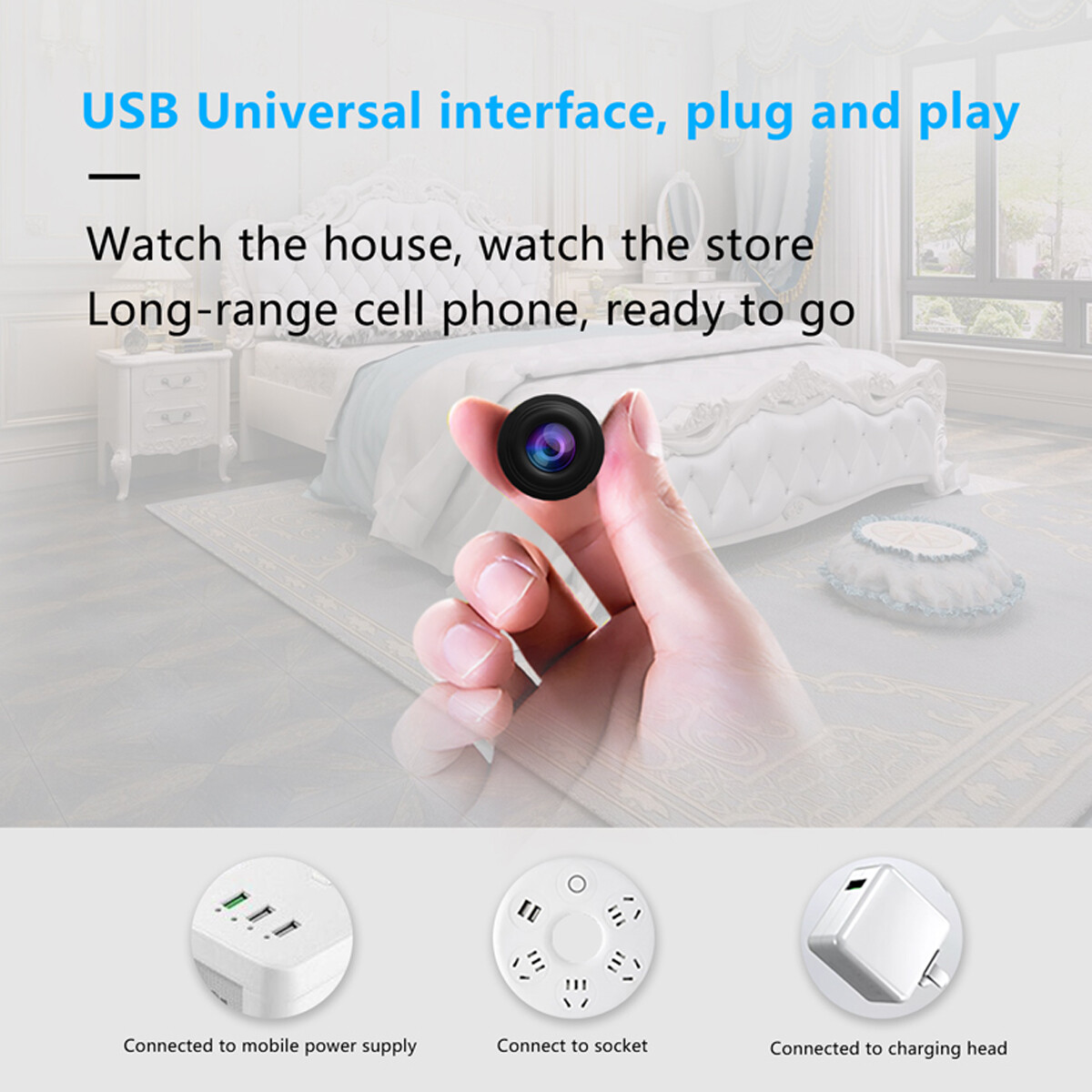 Mini Wifi Camera HD 1080P Home Security Camcorder Night Vision Micro Smart Cam