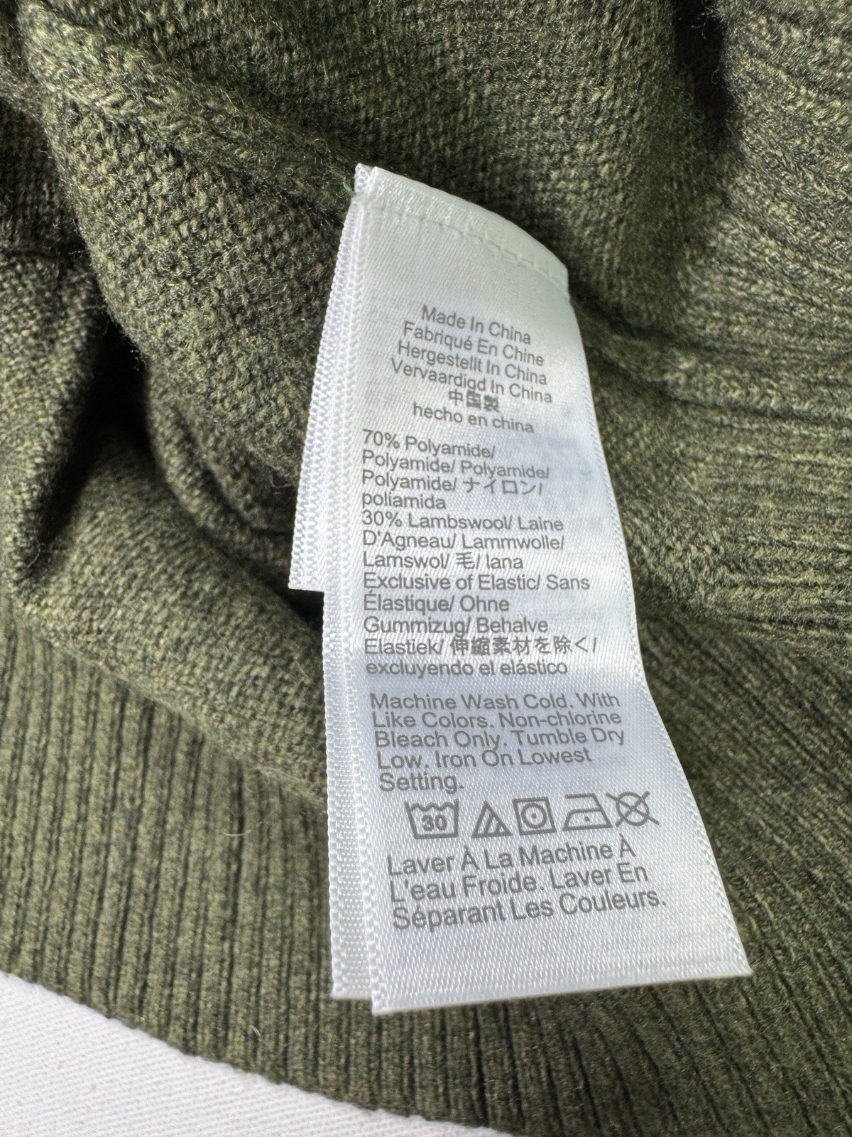 J Crew Men's Large Lambswool Green Crew Neck Sweater Classic Outdoor Commuter