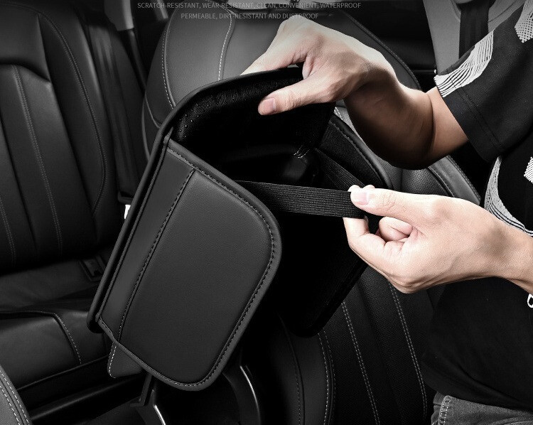 Car Armrest Cushion Cover Center Console Box Pad Mat with Pocket For Honda New