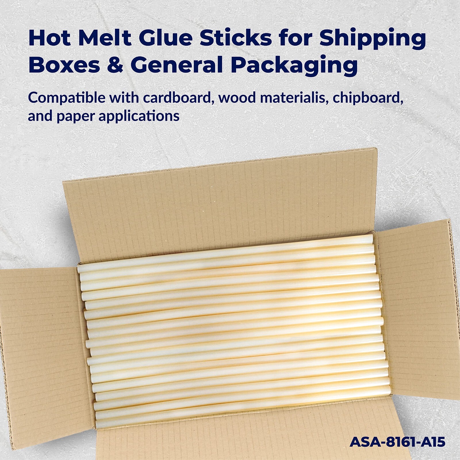 25 lbs 1/2" X 15" Hot Melt Glue Sticks. Good for General Packaging, Woodworking