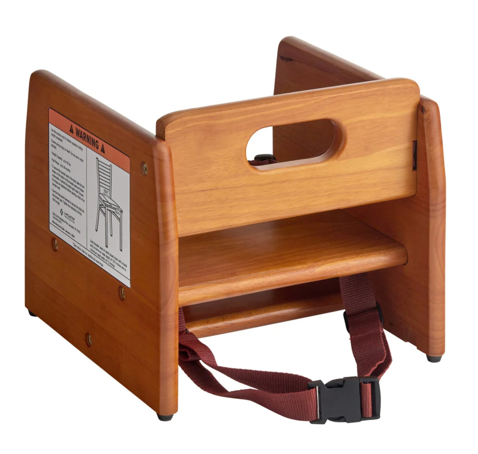 Restaurant Children Wooden Booster Seat in Walnut Finish - For Commercial Use