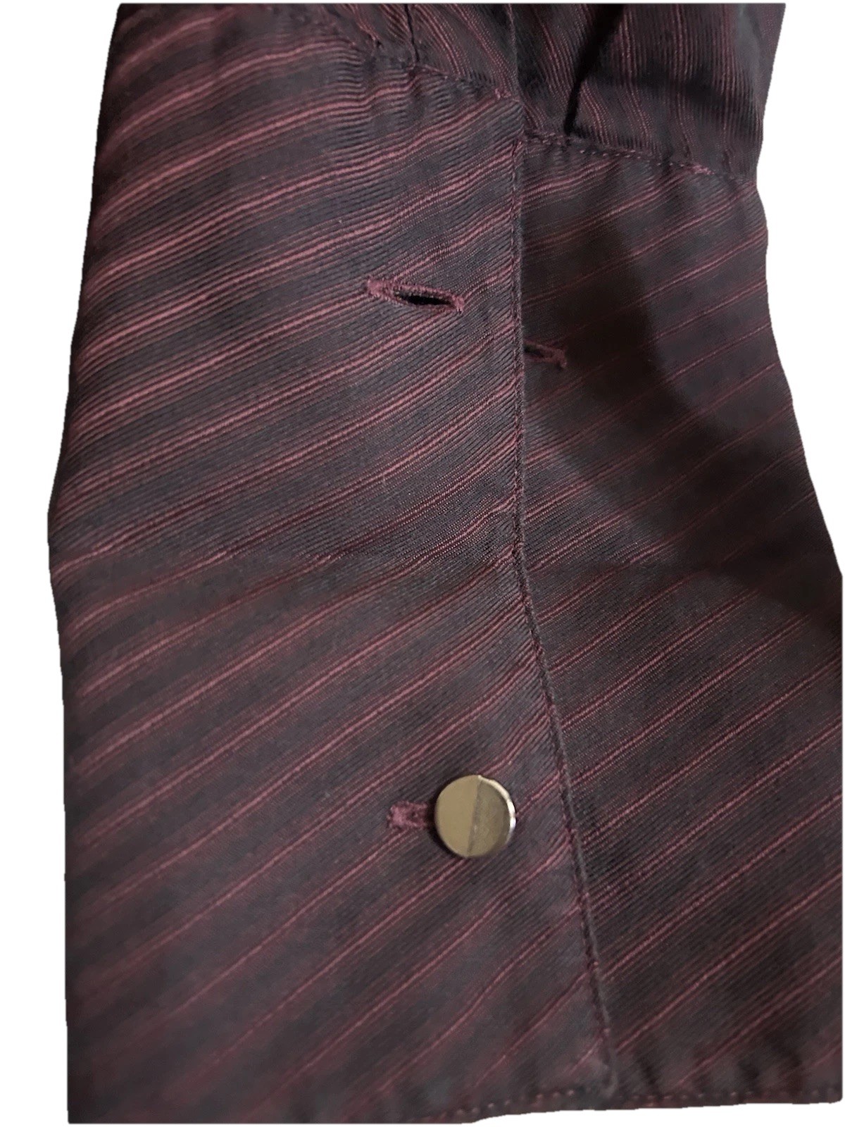 Perry Ellis Business Casual Stretch Burgundy Button Down Shirt M