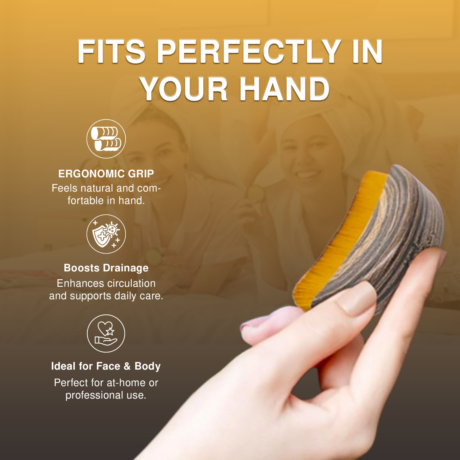 2PCs Lymphatic Contour Face Brush, Lymphatic Drainage Massager by Glowiex