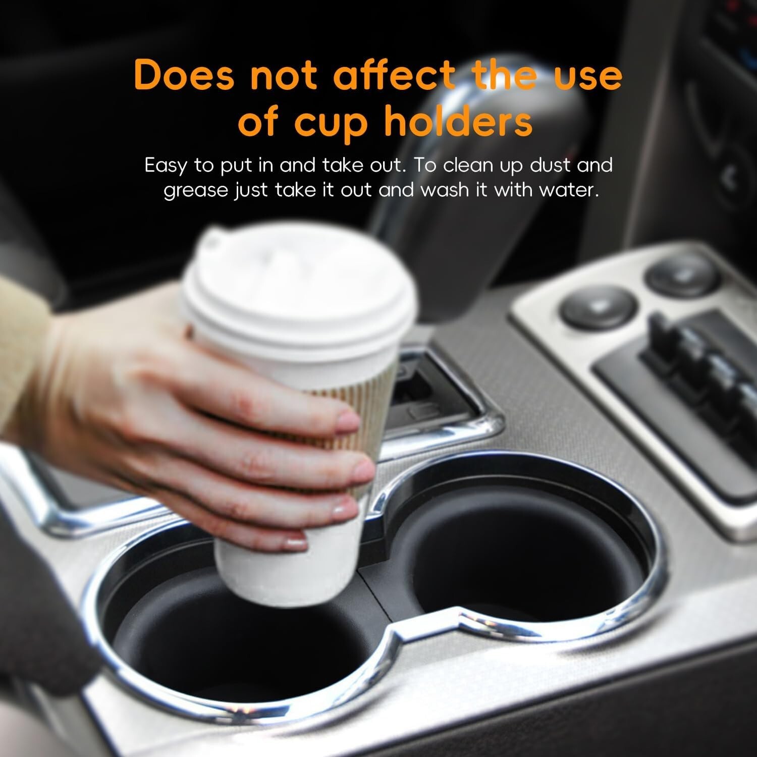 AOTEMILK for Ford F150 2009-2014 Front Console Cup Holder Inserts Replacement