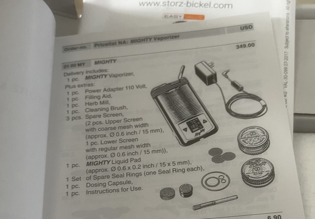Storz Bickel Mighty With Original Box Manual & AC Adapter