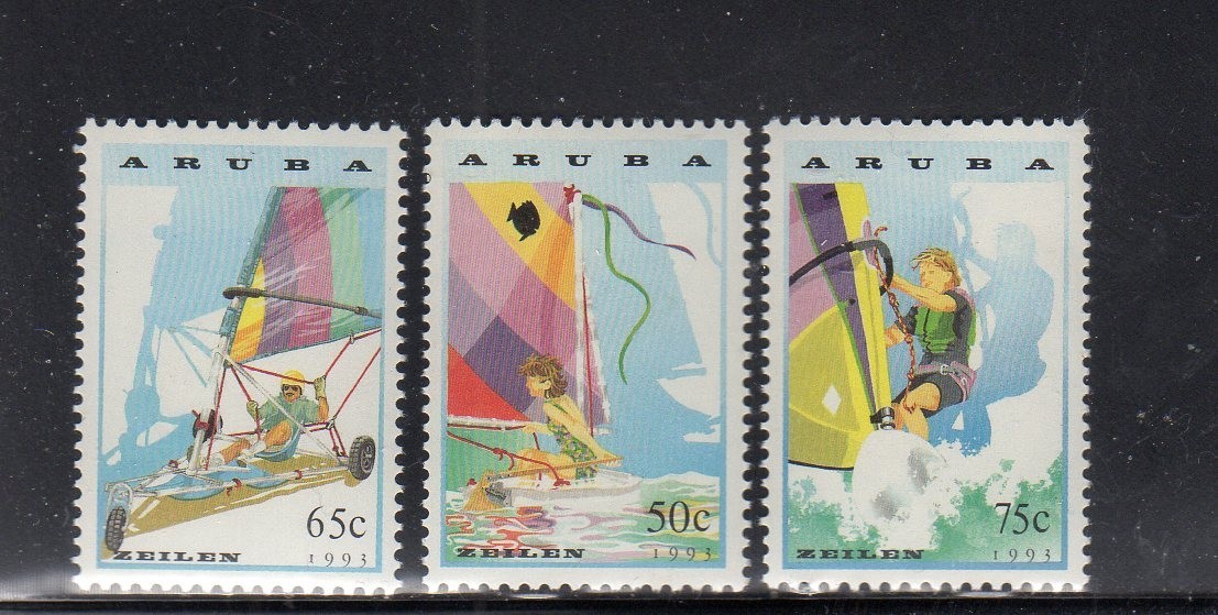ARUBA#95-97 1993 SAILING SPORTS MINT VF NH O.G