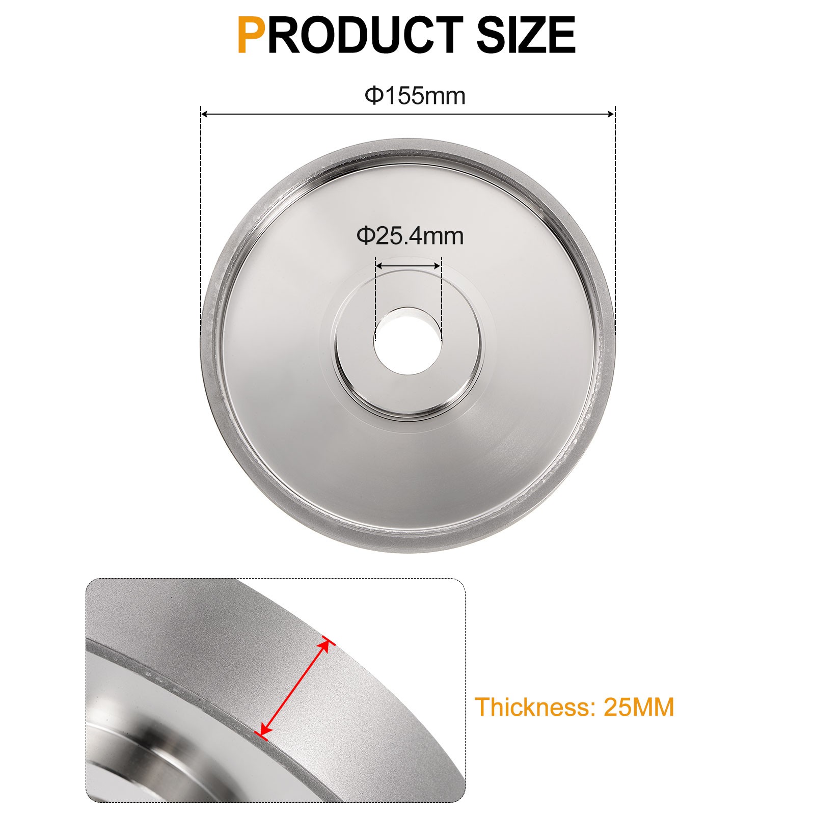 Diamond Lapidary Wheel 6" x 1" Arbor Hole 600 Grit Grinding Wheels