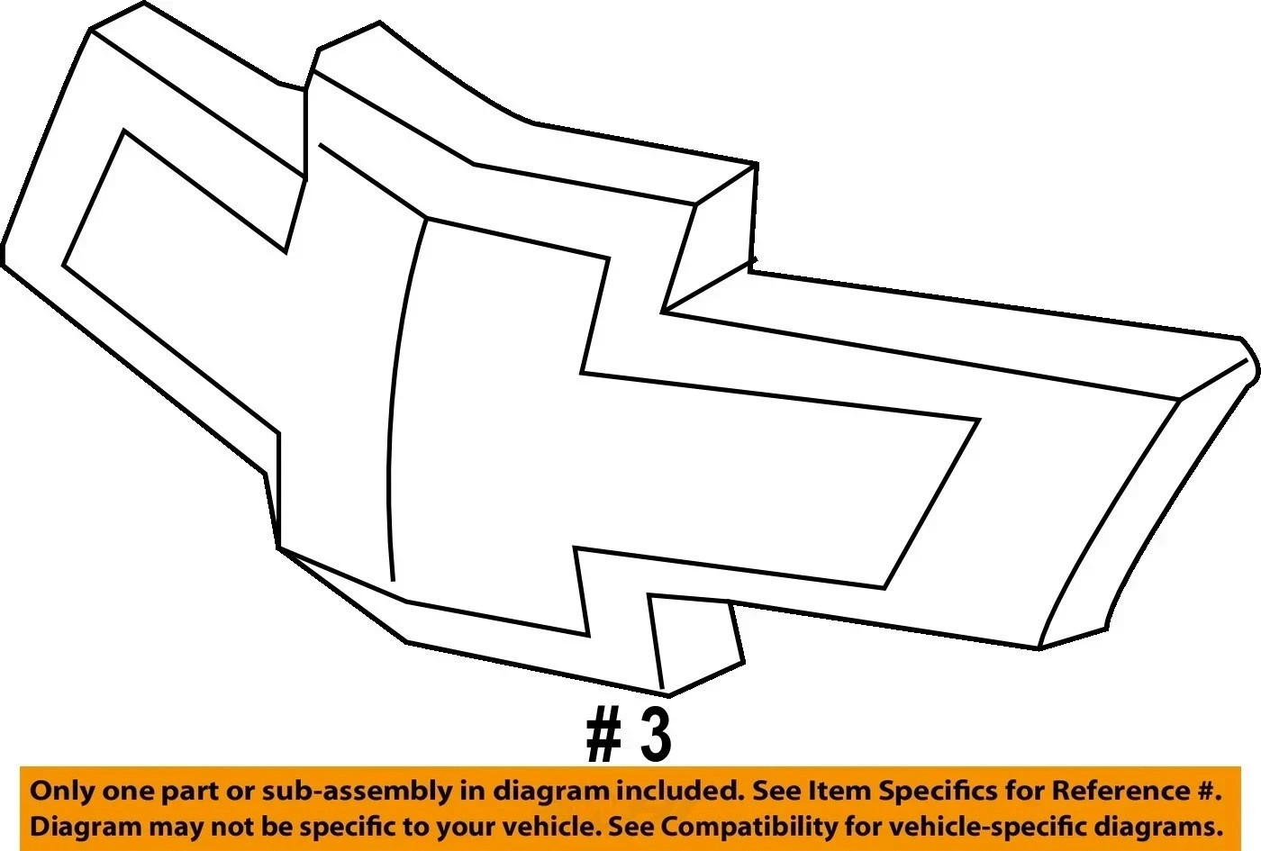 2010-2013 CAMARO 2014-2015 CAMARO ZL1 FRONT GRILLE BOWTIE EMBLEM NEW GM 22761889