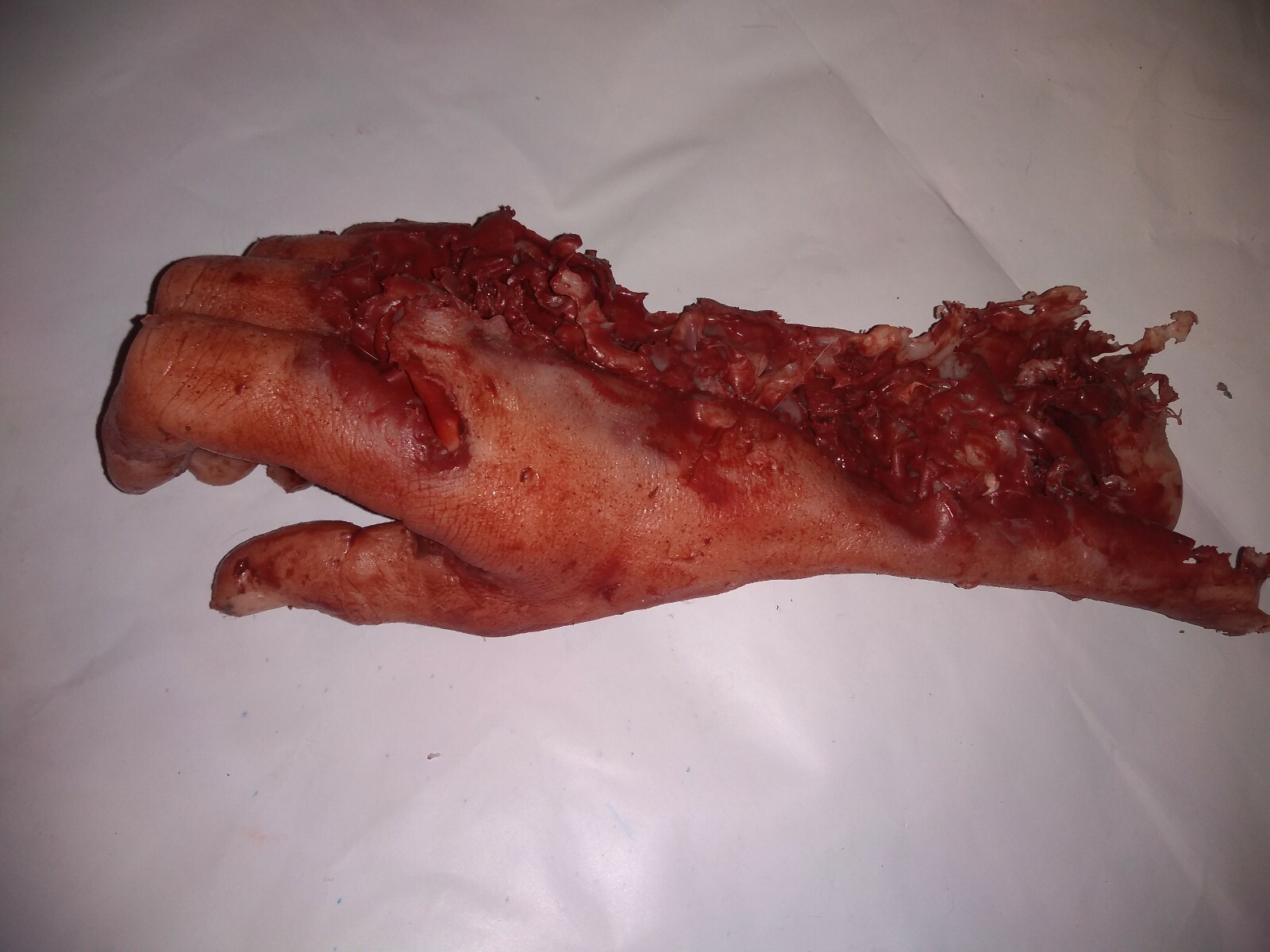 Silicone HORROR PROP severed mutilated male arm movie quality gore halloween fx