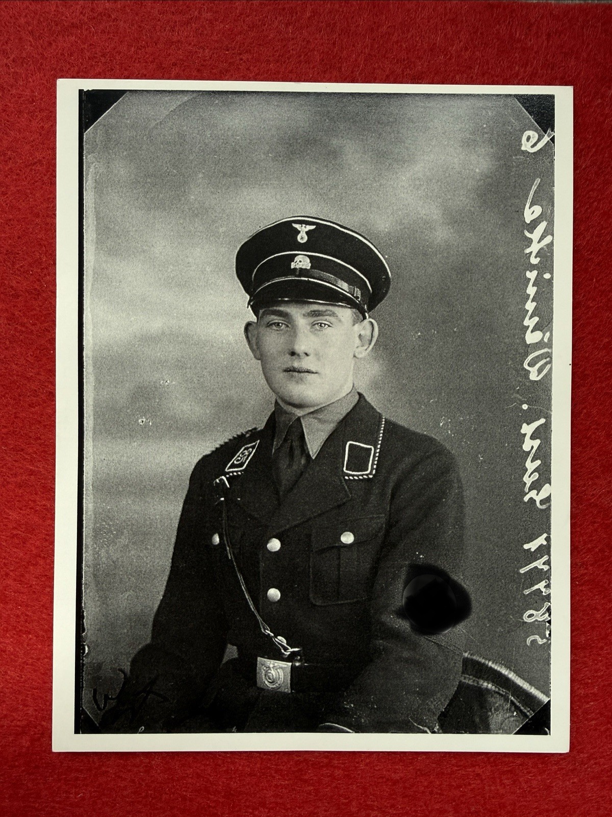 WWII German RPPC Photo SS Soldier Portrait