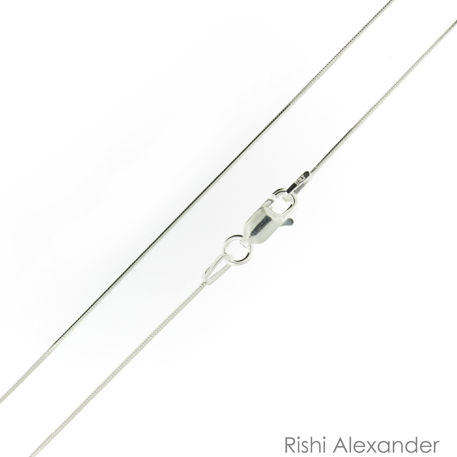 925 Sterling Silver Diamond Cut Snake Chain Necklace .925 Italy All Sizes