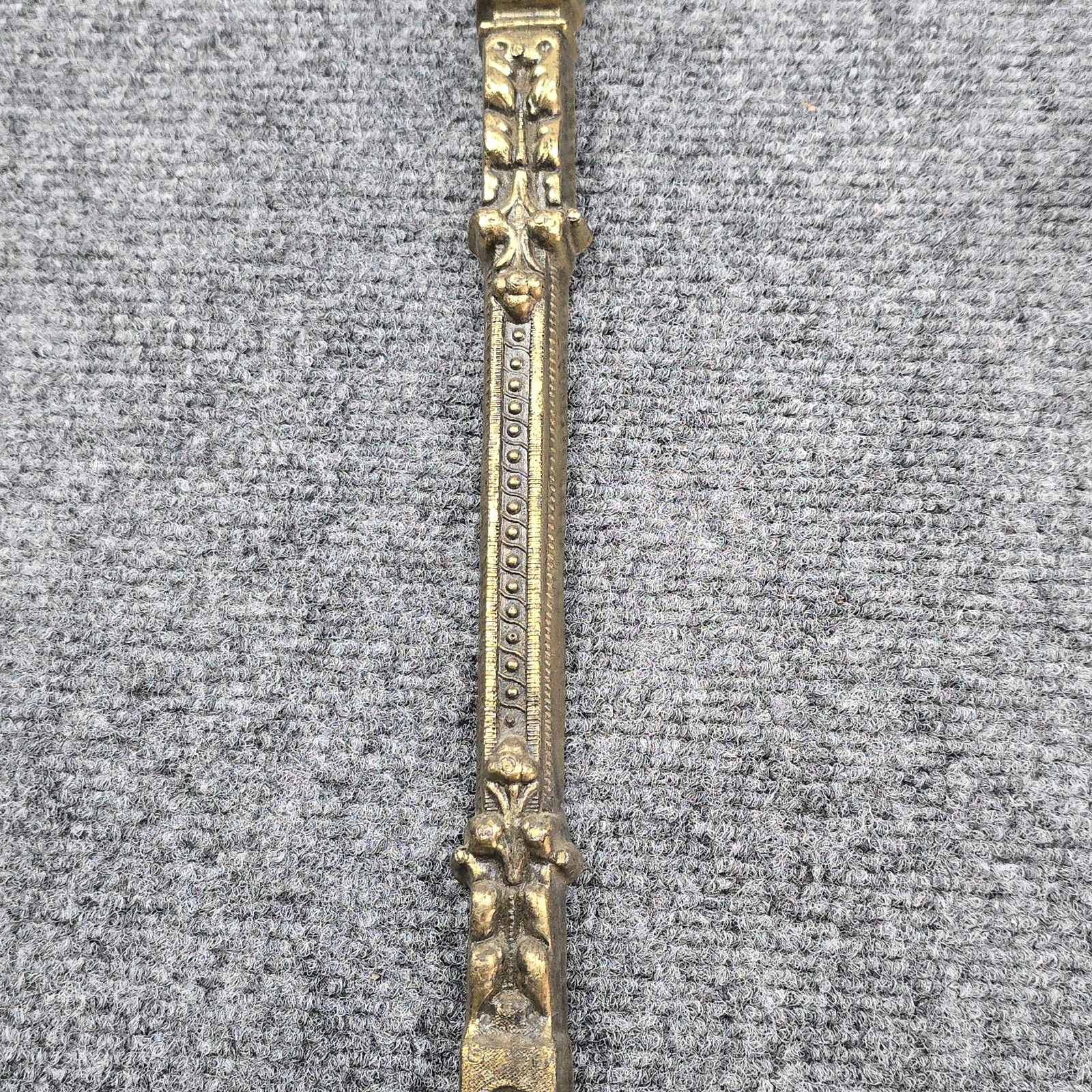 Antique Furniture Legs Ornate Brass Set Of 3 Claw Feet Figural Faces 29”