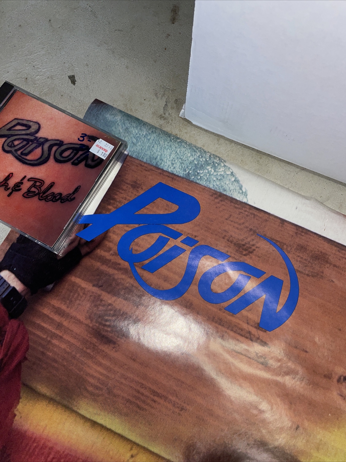 bret michaels brokum poster poison vintage poster plastic sleeve 1990 unused