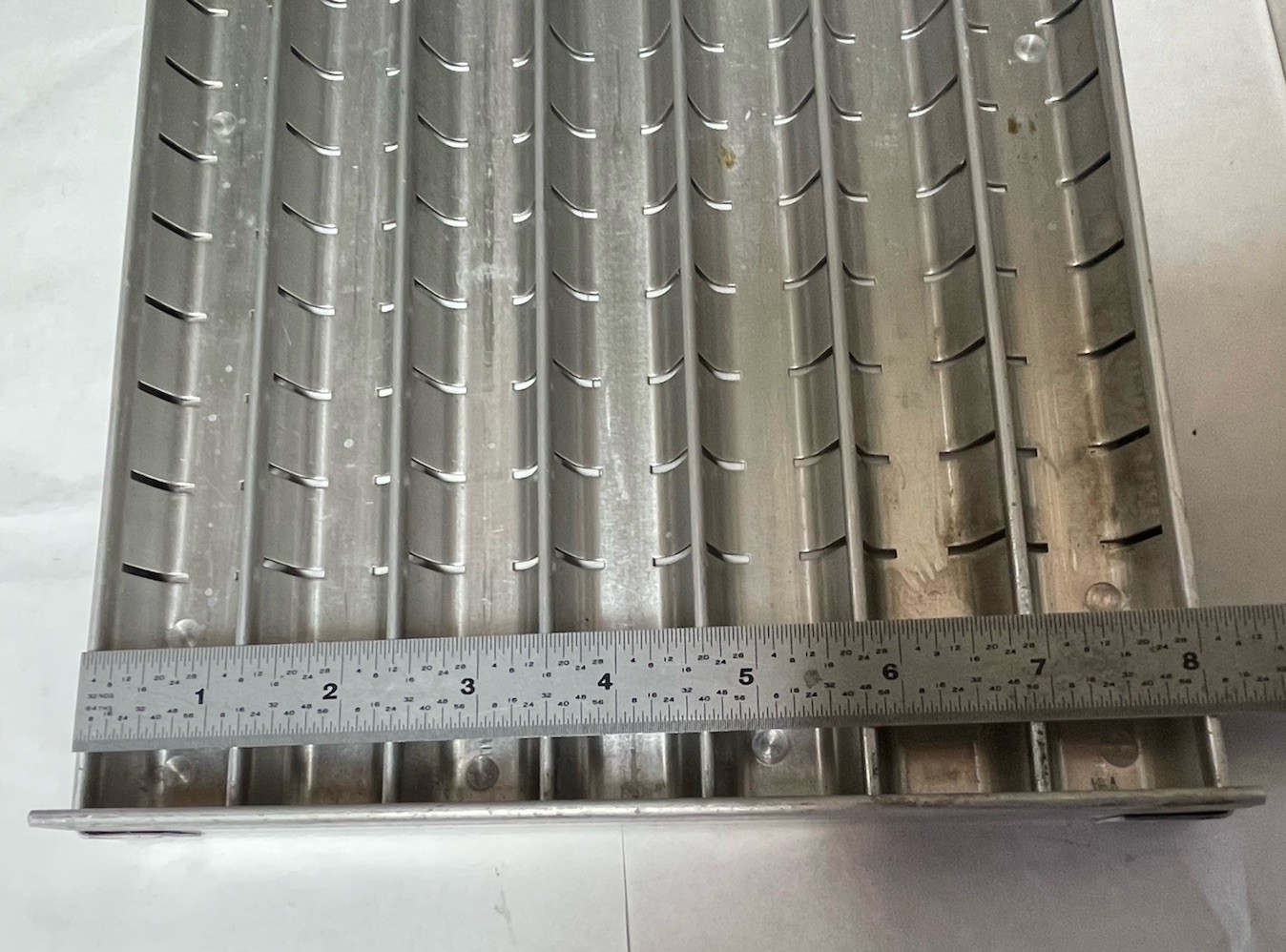 3 Stanley Vidmar Slotted Groove Trays 7,7 & 11 Grooves 25"x 8" Aluminum (26M76)