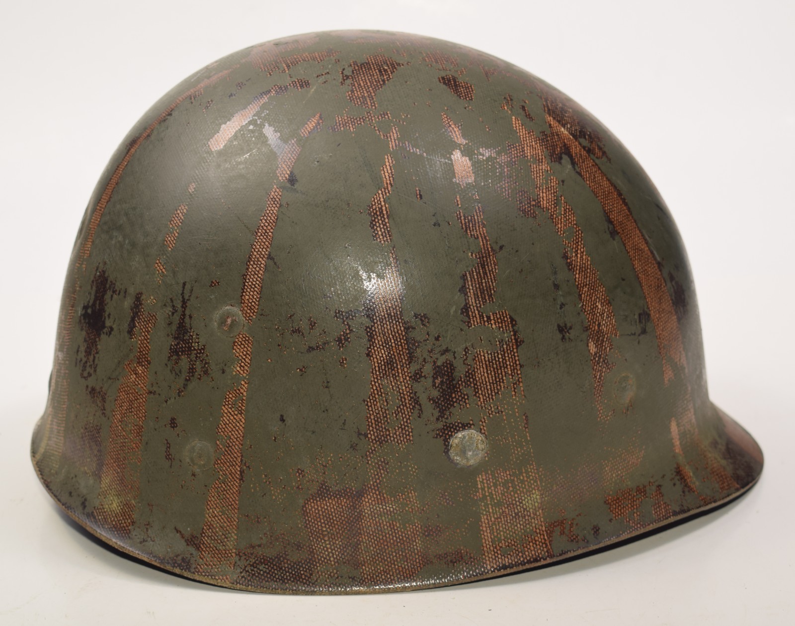 Original WWII US Military Westinghouse M1 Helmet Liner w/ Unpainted A-Washers