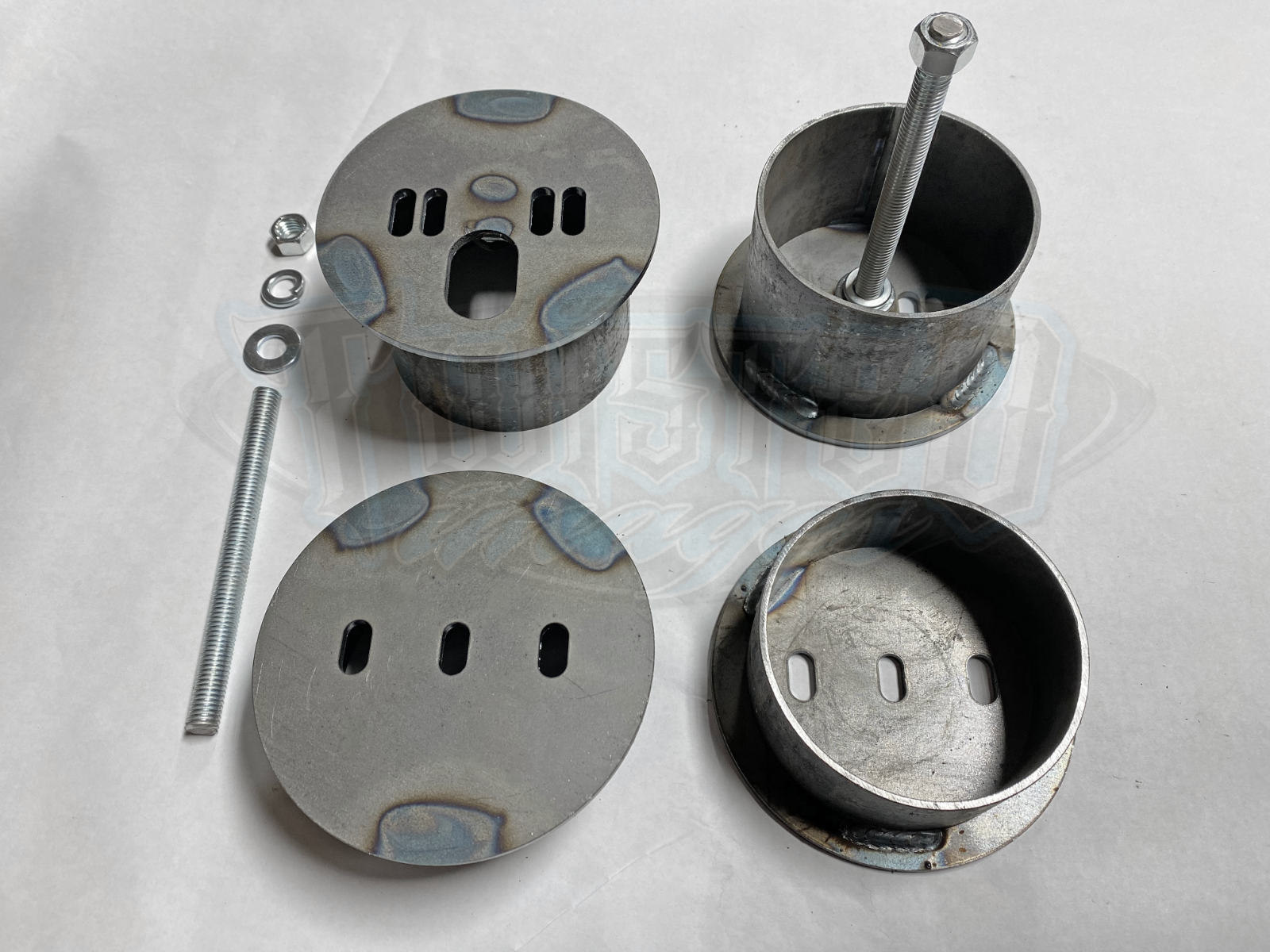 Front Air Ride Brackets - Universal Cups 4.5" OD Set w/ Hardware - FREE SHIPPING