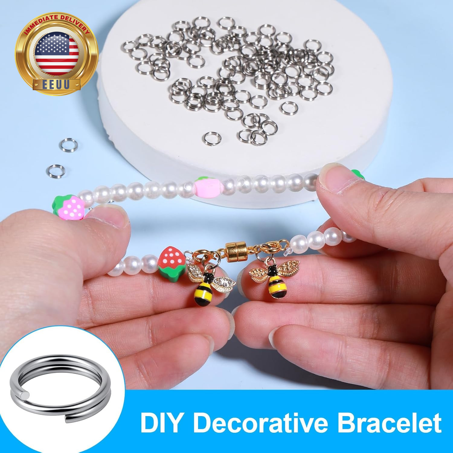 100 PCS Split Key Rings 6Mm, 0.23 Inches Mini Jump Rings, Stainless Steel, Doubl