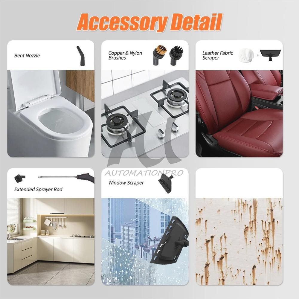 Handheld High Temp Steam Cleaner High Pressure Household Cleaning Machine 2500W