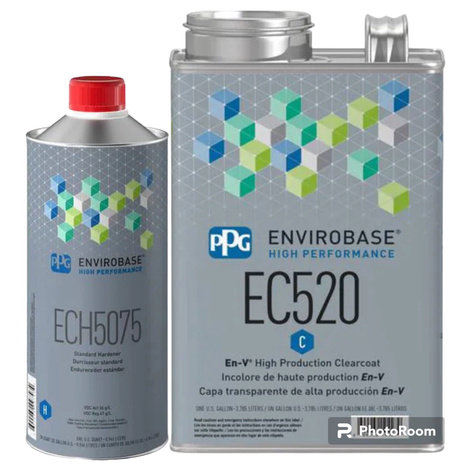 Ec520 Ppg Envirobase Clearcoat 1 Gal Ech5075 1 Quart Hardener FREE SHIPPING!