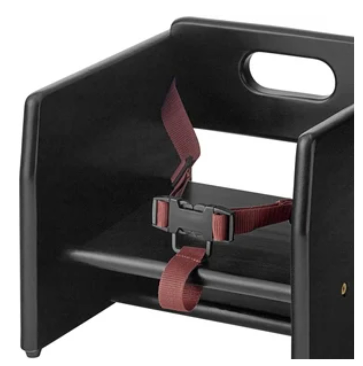 Restaurant Children Wooden Booster Seat in Black Finish - For Commercial Use