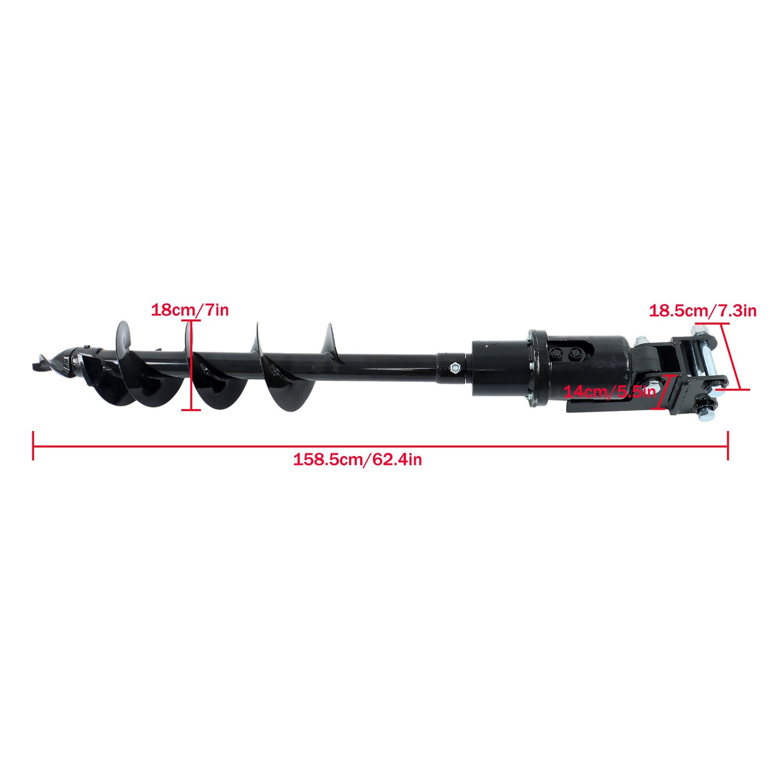 8 Inch 200mm Hydraulic Auger Drill Attachment for Mini Excavator