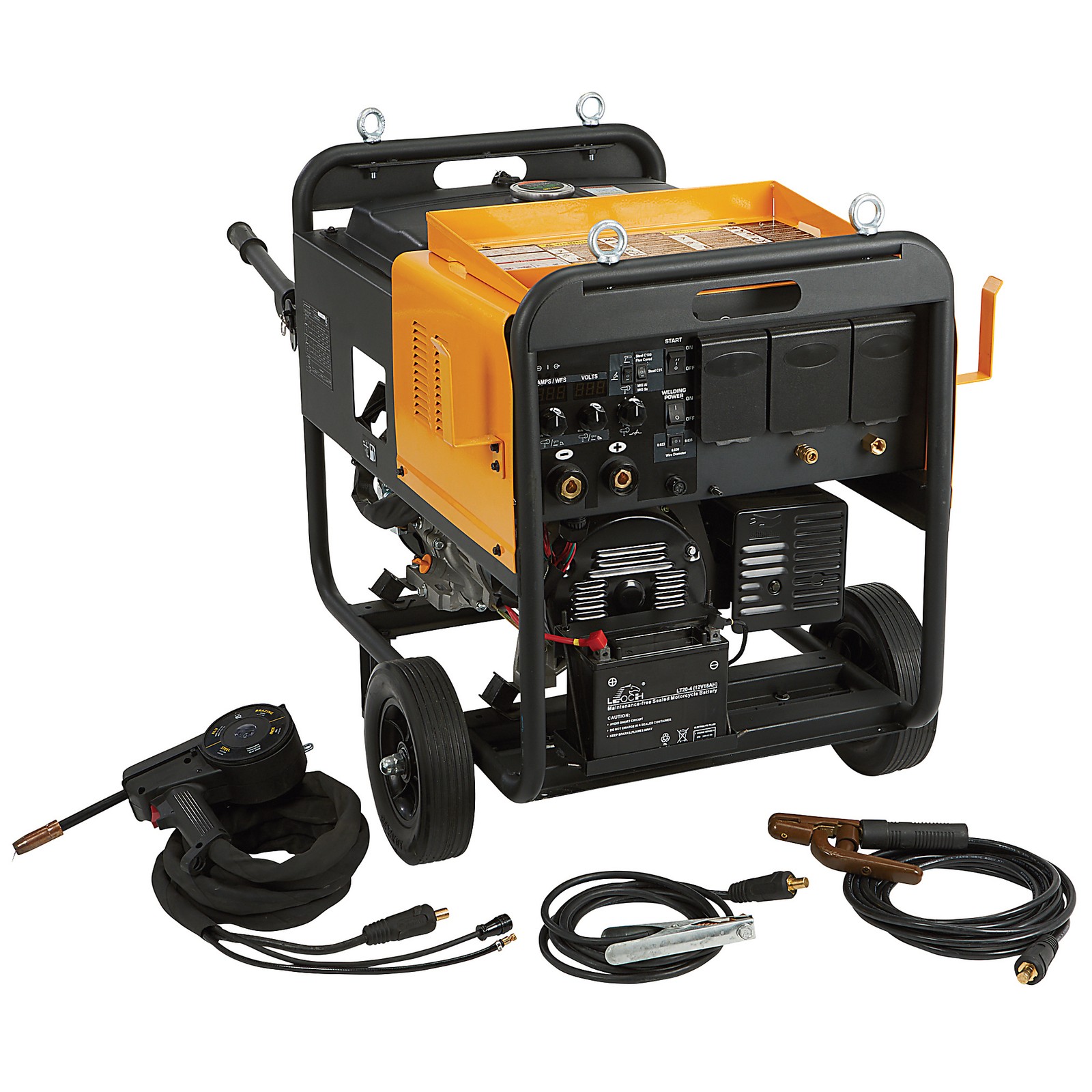 Klutch 7kW Multi-Process Engine-Driven Inverter DC Arc Welder/AC Generator with