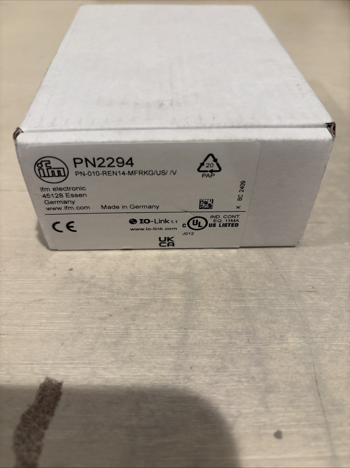 IFM PN2294 Vacuum Pressure Sensor PN-010-REN14-MFRKG