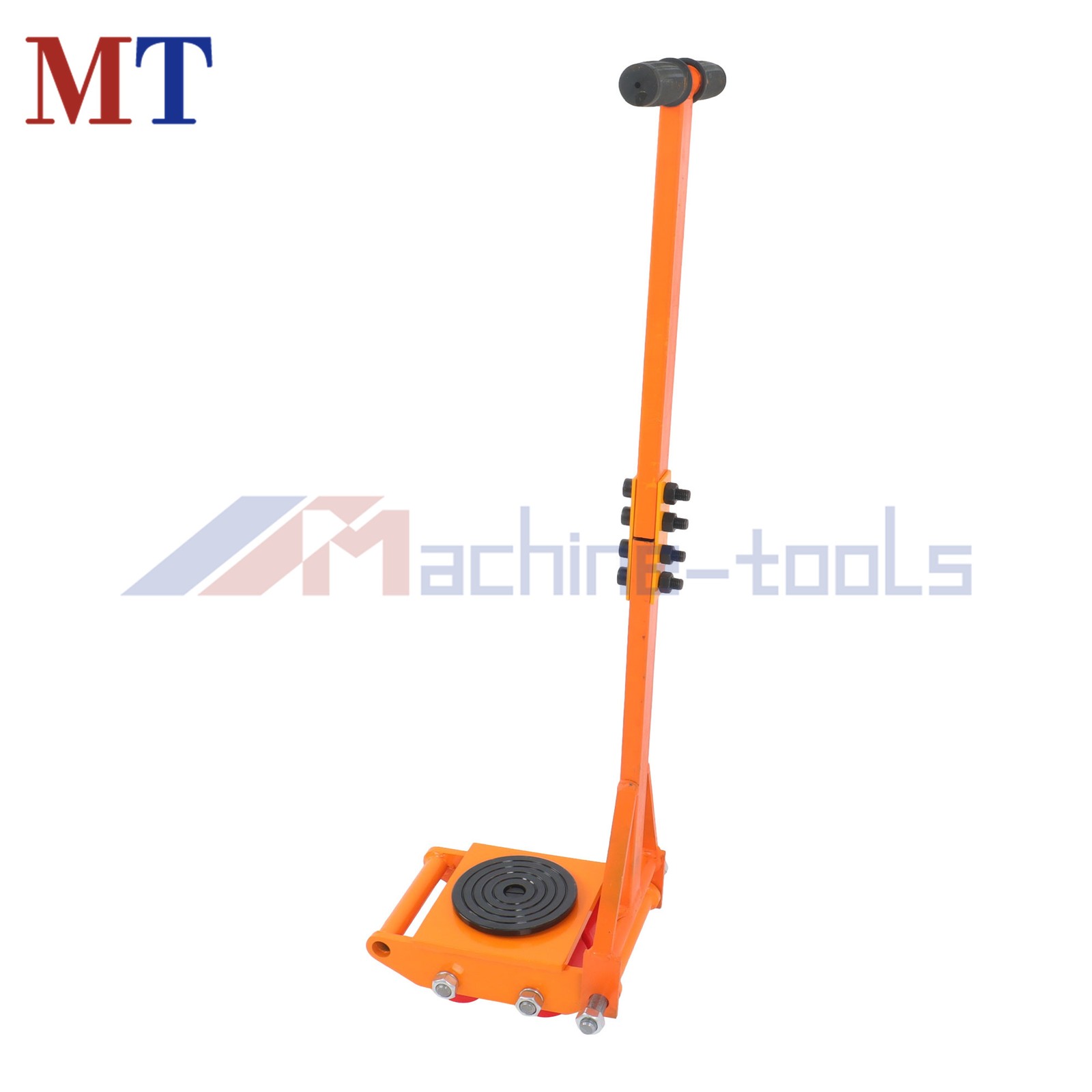 4 Pcs Heavy Duty Machinery Skates Dolly With Handle 6T/13200Lbs 360° Rotation