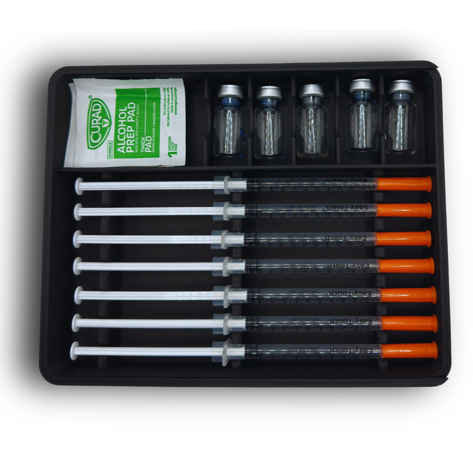 Prefilled Syringe Storage Case – Holds 7 Syringes, 5 Vials & Wipes | Compact Fri