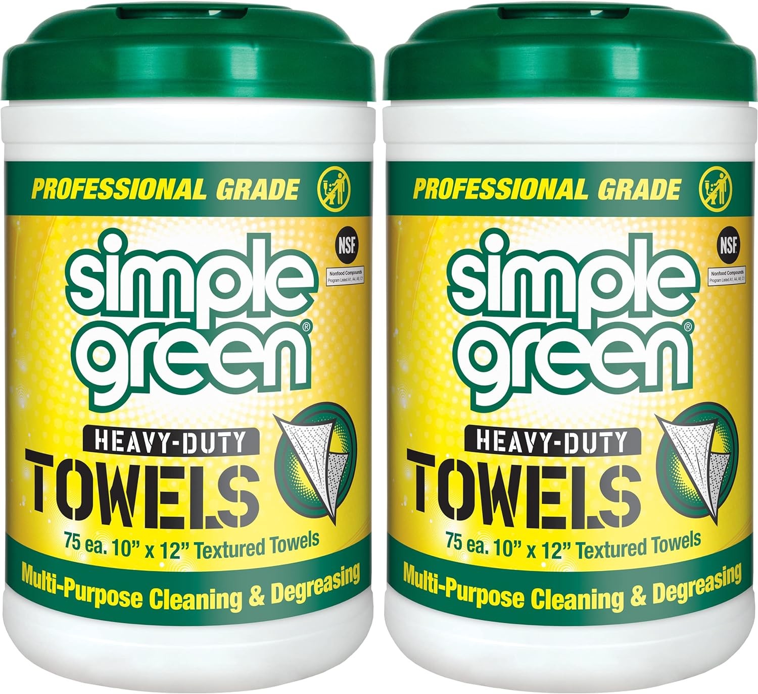 75 Ct All-Purpose Cleaning Wipes 2 Pack, Heavy Duty Degreasing Towels