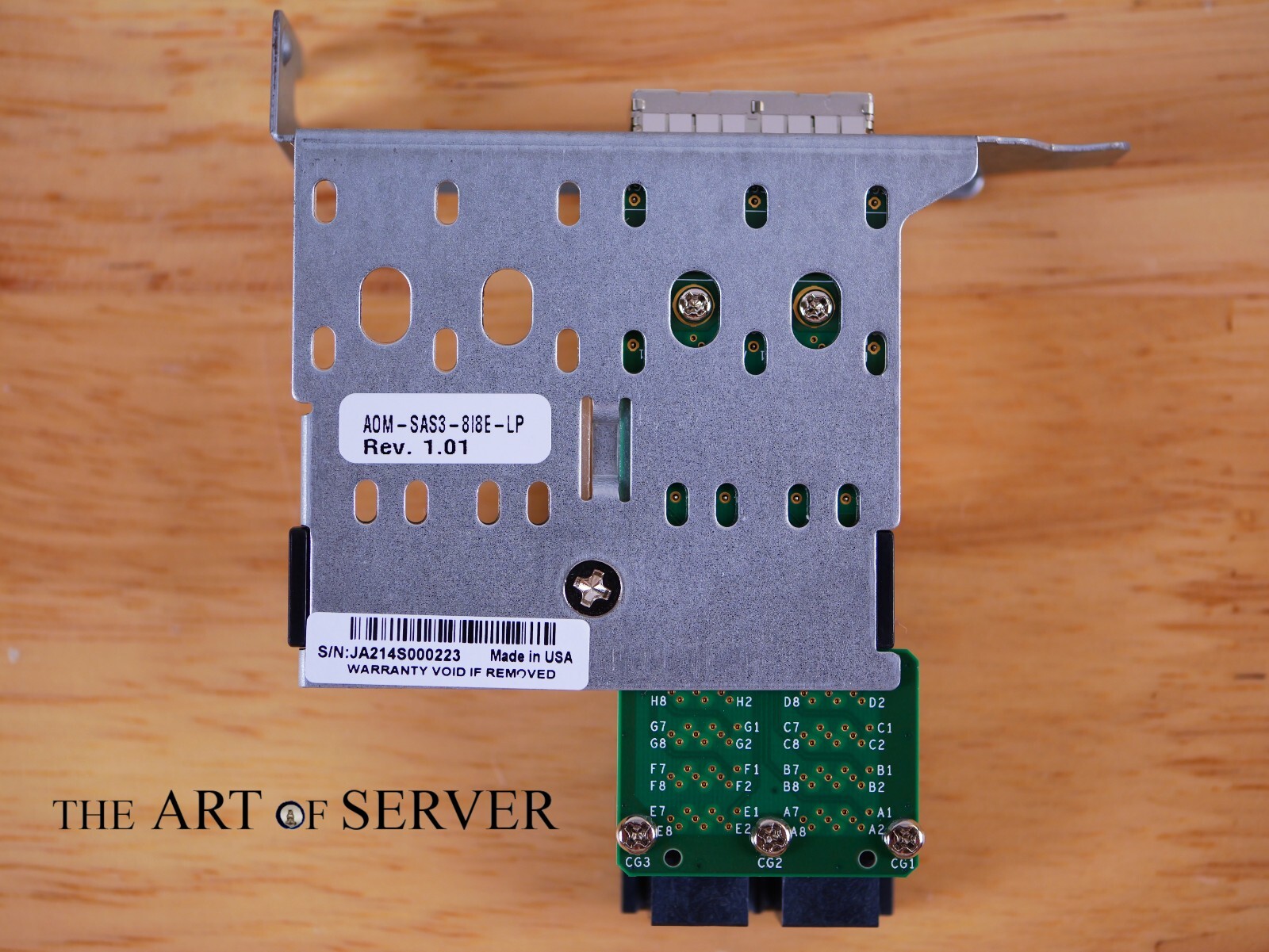 Supermicro AOM-SAS3-8I8E-LP SFF-8644 to SFF-8643 Adapter Low Profile PCI bracket