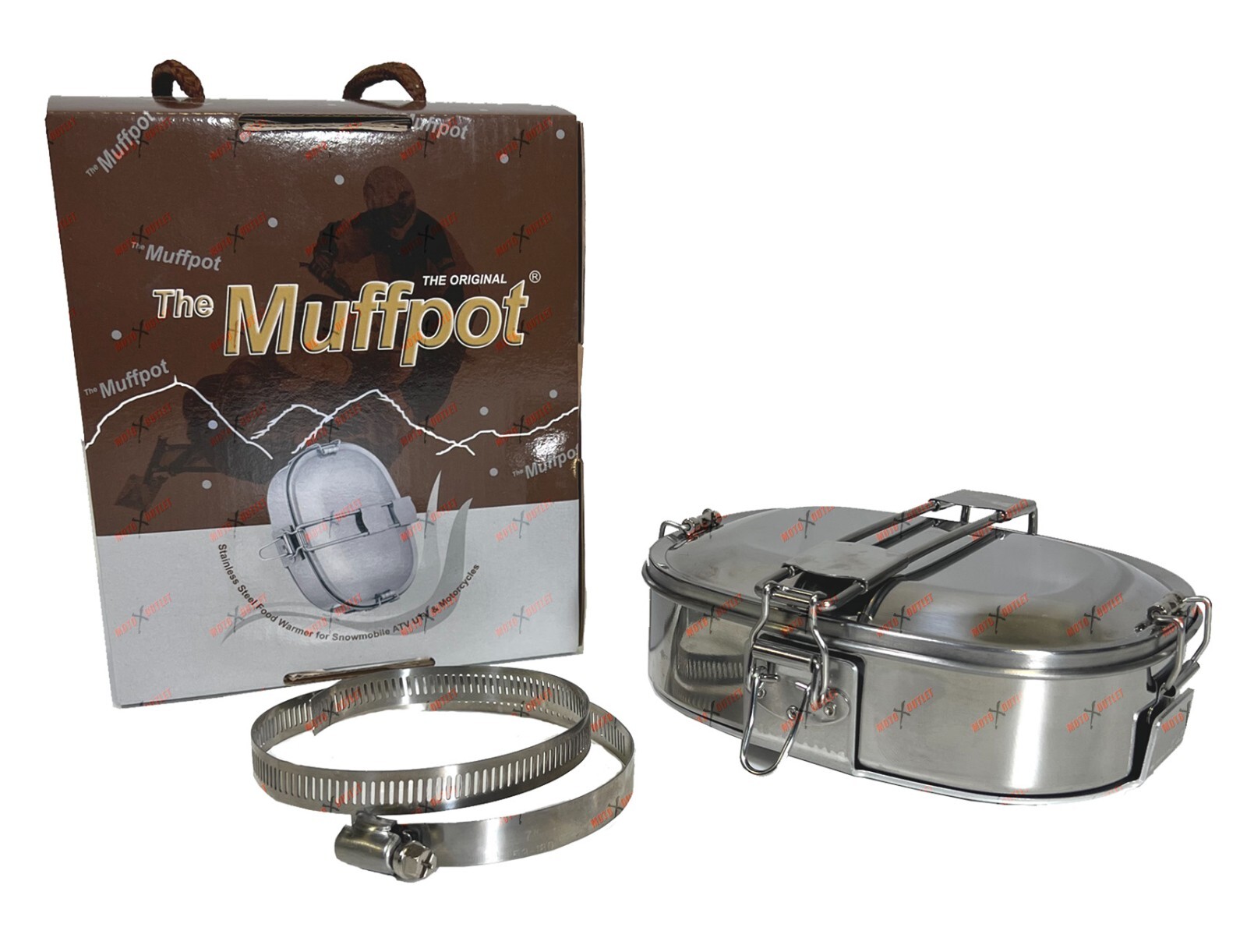 Muff Pot Food Warmer Snowmobile Exhaust Cooker Stainless Muffpot Hot Dogger Atv