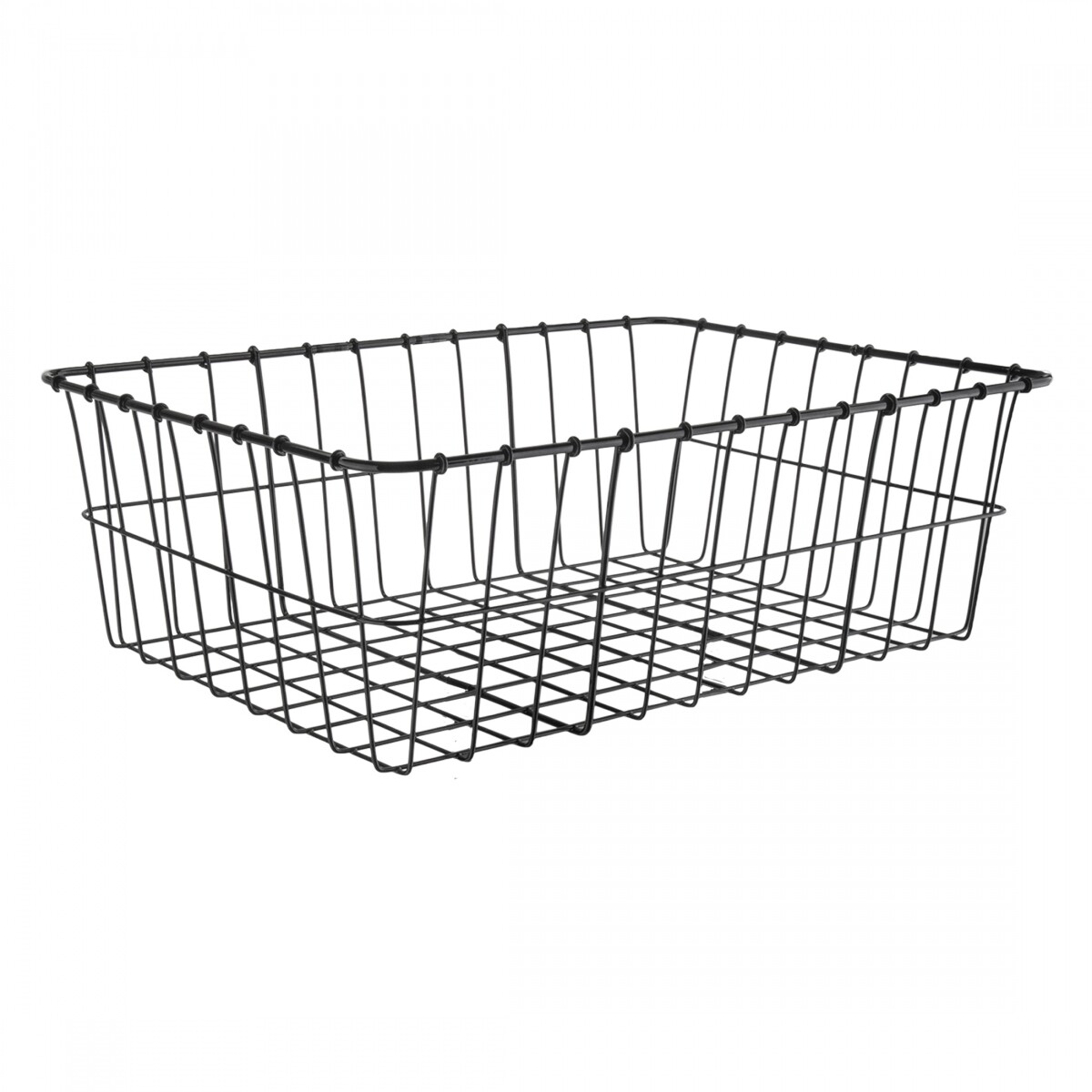 Wald Products No Hardware Basket Black Steel 18x13x6`